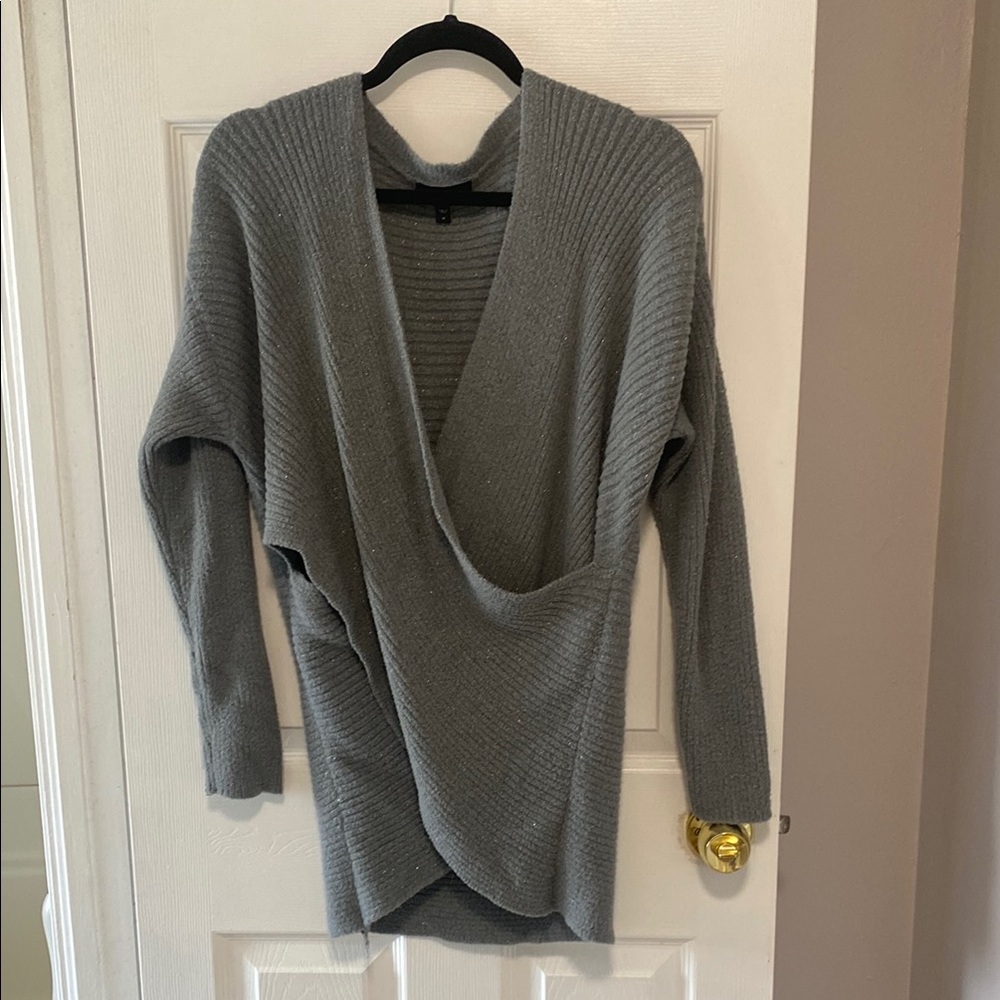 Express- Gray cross-cross Women's Sweater